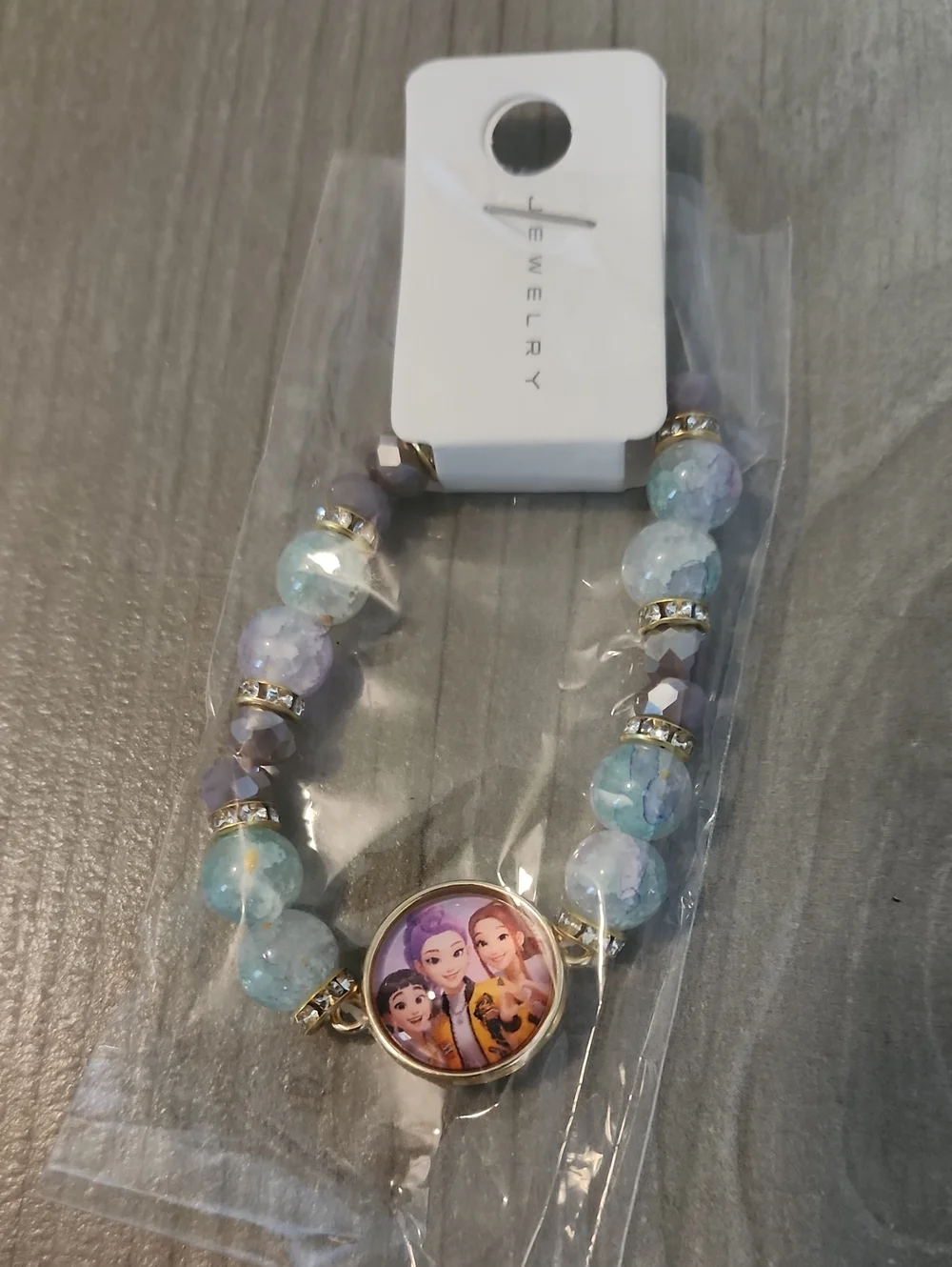 NWT KPOP Demon Hunters Stretch Bracelet (Blue)